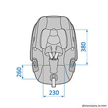 Dimensão - Bebê Conforto Pebble 360 com Base FamilyFix 360