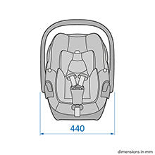 Dimensão - Bebê Conforto Pebble 360 com Base FamilyFix 360