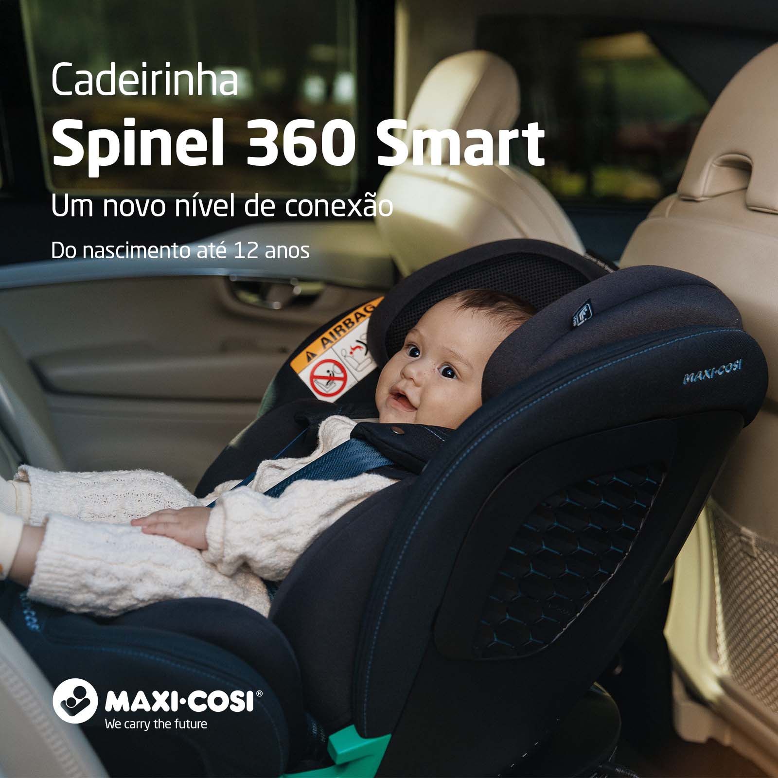 Cadeirinha Spinel 360 Smart -  Authentic Black Tech - IMP02669