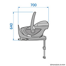 Dimensão - Bebê Conforto Pebble 360 com Base FamilyFix 360