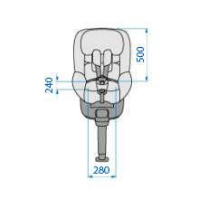 Dimensão - Cadeirinha Spinel 360