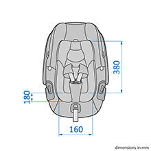 Dimensão - Bebê Conforto Pebble 360 com Base FamilyFix 360