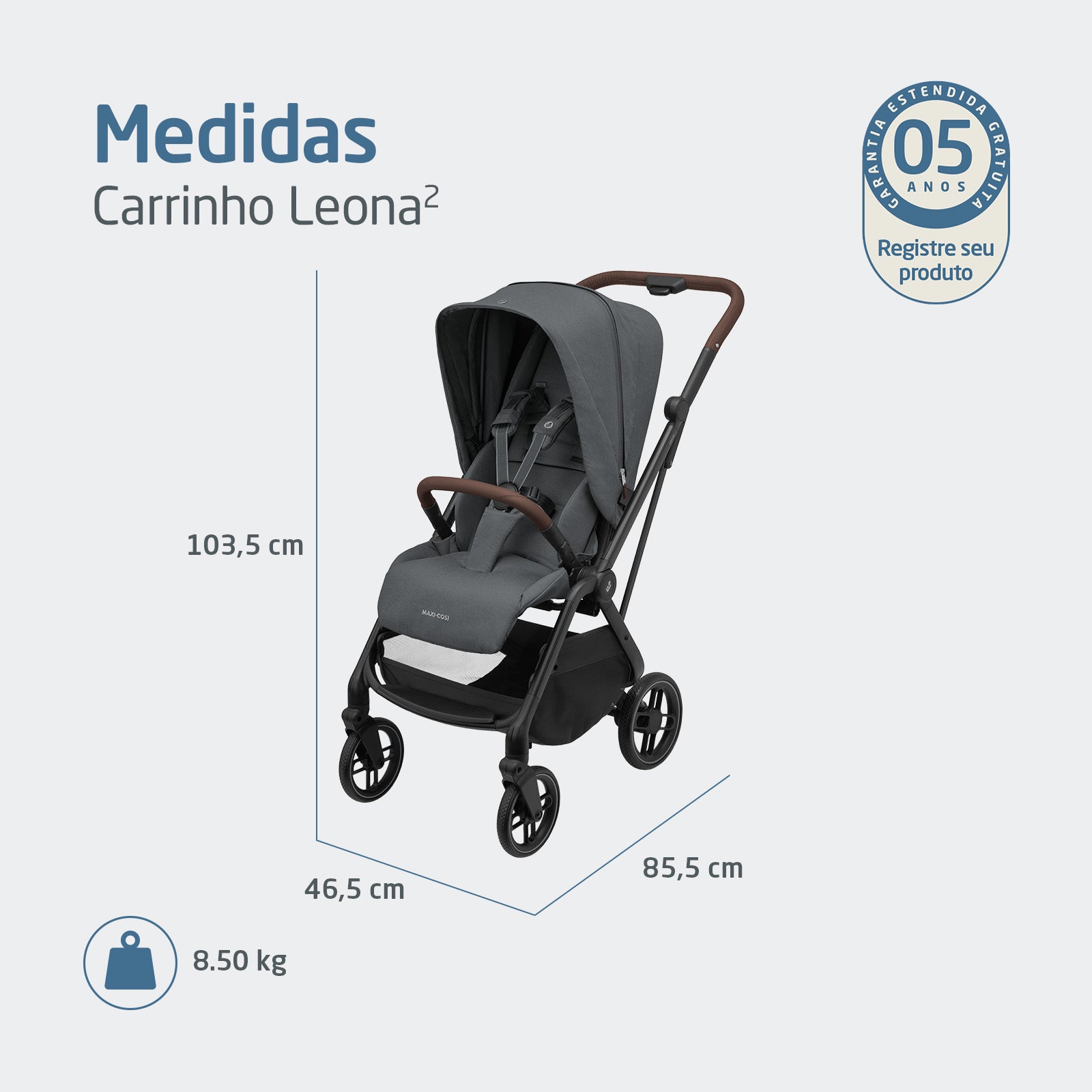 Maxi-Cosi Brasil | Carrinho Leona 2 Maxi-Cosi | Compacto e Versátil