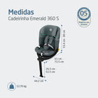 Cadeirinha Emerald 360 S -  Tonal Graphite - IMP02626